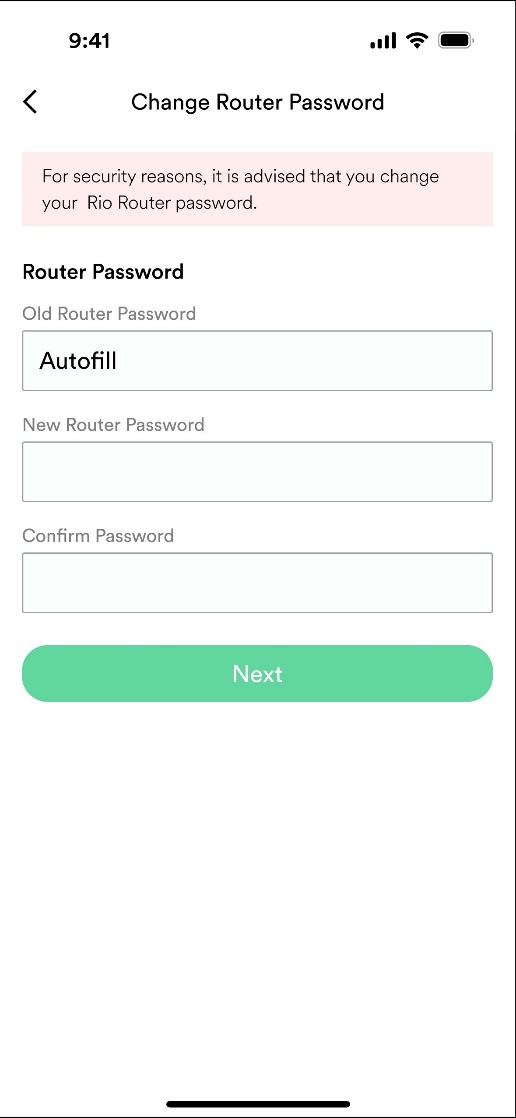 Change Router Password
