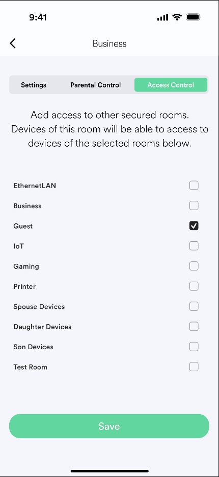Rio Secured Rooms Device Access Control